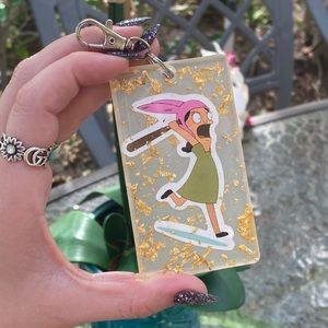 Bob's Burgers 🍔 Louise Belcher Running With A Baseball-bat Keychain Bag Charm